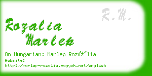 rozalia marlep business card